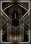 Gold and Black Art Deco Wall Art Vertical Poster Art Nouveau. Generative AI