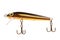 Gold and Black Fishing Plug Lure Isolated