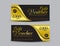 Gold and black Gift Voucher template flyer design