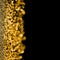 Gold black glitter birthday party invite or 50th anniversary gliter background