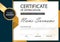 Gold and black label Elegance horizontal certificate with Vector illustration ,white frame certificate template with clean