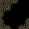 Gold and black mosaic moroccan zellige