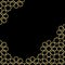 Gold and black mosaic moroccan zellige