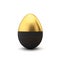 Gold and black pattern luxury easter egg. 3D Rendering