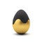 Gold and black pattern luxury easter egg. 3D Rendering