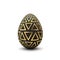 Gold and black pattern luxury easter egg. 3D Rendering