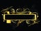 Gold black rectangular element