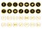 Gold & black social media icons set