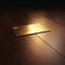 Gold blank credit card on table