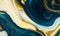 Gold and blue artsy textured background wallpaper. Generative AI illustrator