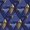 Gold and blue elegant geometric seamless pattern