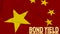 The gold bond yields on china flag background for business concept 3d rendering