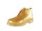 Gold boots isolated a white background. 3D render