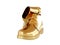 Gold boots isolated a white background. 3D render