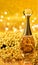 gold bottle parfume close-up dior bokeh background glitter macro light beautiful abstract blur texture