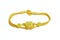 Gold bracelet isolated on white