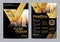 Gold Brochure Layout design template. Annual Report Flyer Leaflet cover Presentation Modern background. illustration vector in A4