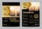 Gold Brochure Layout design template. Annual Report Flyer Leaflet cover Presentation Modern background. illustration vector in A4