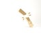 Gold Broken baseball bat icon isolated on white background. 3d illustration 3D render