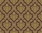 Gold and brown lai thai pattern , Thai traditional background with lotus flower art design