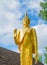 Gold buddha statue in thai temple, Thailand