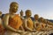 Gold buddha statue in thailand buddhist temple