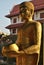 Gold buddha statue in wat buakwan nonthaburi thailand