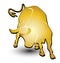 Gold Bull symbol icon logo