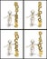 Gold business text icons collage - 3d man