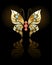 Gold butterfly with gems
