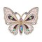 gold butterfly in gems. Beautiful decoration