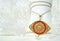 Gold byzantine eye necklace - greek evil eye jewelry