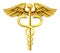 Gold Caduceus