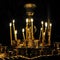 Gold candelabrum in Orthodox church
