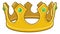 Gold Cartoon Kings Crown