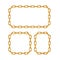 Gold Chain Frames. Vector