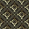 Gold chains 3d seamless pattern. Modern ornamental luxury grid background. Repeat ornate gold and black backdrop