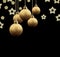 Gold Christmas balls