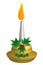 Gold Christmas Candlestick