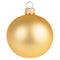 Gold christmas decoration ball isolated on white