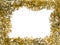 Gold Christmas garland, rectangular frame