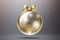 gold christmas glass ball hanging