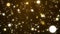 Gold Christmas snow flakes, star and lights background looped