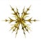 Gold Christmas snowflake ornament. 3D render