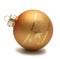 Gold christmas sphere