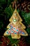 Gold christmas tree vintage