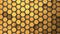 Gold and chrome metallic hexagons background 3d render