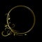 Gold circle floral frame, elegant decorative element design.