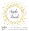 Gold circle font