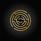 Gold circular maze icon